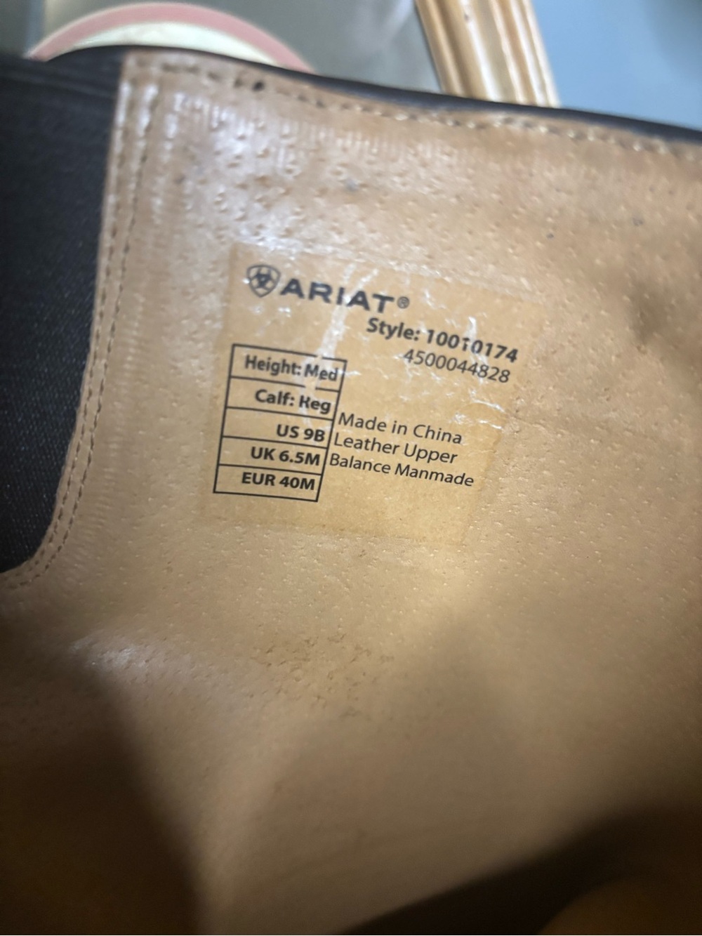 Ariat Women’s Black Leather Tall Riding Boots | Equestrian English Style Size 9B - Picture 7 of 8